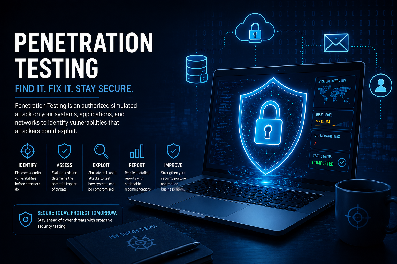 Penetration testing and VAPT practice visual